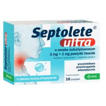 Zdjęcie produktu - Septolete Ultra eukaliptus 3mg+1mg, 16 pastylek do ssania