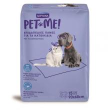 Zdjęcie produktu - SEPTONA Pet Me! Super chłonna mata dla zwierząt 60x90cm, 15 szt. USZKODZONE FOLIOWE OPAK.