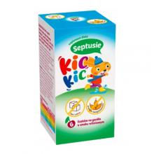 Zdjęcie produktu - Septusie Kic Kic Lizaki na gardło smak wiśniowy, 6szt.