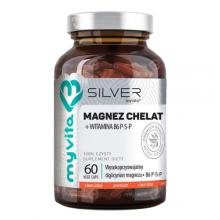 Zdjęcie produktu - MyVita Silver Magnez chelat + witamina B6 P-5-P, 60 kaps.