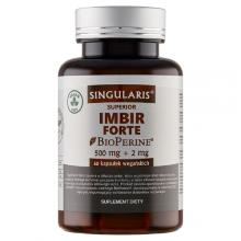 Zdjęcie produktu - SINGULARIS Imbir Forte Bioperine, 60 kaps.