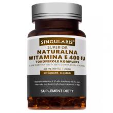 Zdjęcie produktu - SINGULARIS Naturalna witamina E 400IU Superior, 60 kapsułek