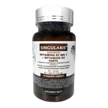 Zdjęcie produktu - SINGULARIS Superior Witamina K2 MK-7 + Witamina D3 Forte, 60 kaps.