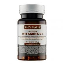 Zdjęcie produktu - SINGULARIS Witamina D3 Superior, 60 kapsułek KR&Oacute;TKA DATA 30.06.2026