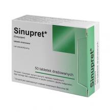 Zdjęcie produktu - Sinupret, 50 tabletek drażowanych - wspomagająco w stanach zapalnych zatok