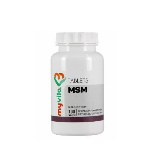 Miniaturka artykułu - MyVita MSM 500 mg, 100 tabl.
