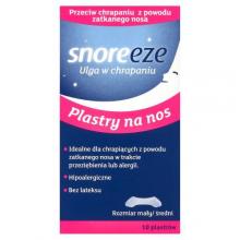 Zdjęcie produktu - Snoreeze Ulga w chrapaniu Plastry na nos, rozmiar mały / średni, 10 szt.