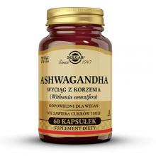 Zdjęcie produktu - SOLGAR Ashwagandha wyciąg z korzenia, 60 kaps.
