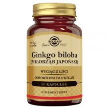 Zdjęcie produktu - SOLGAR Ginkgo Biloba wyciąg z liści miłorzębu japońskiego - 60 kapsułek roślinnych 