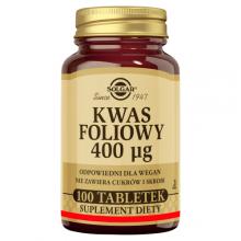 Zdjęcie produktu - SOLGAR Kwas foliowy 400 mcg - 100 tabletek