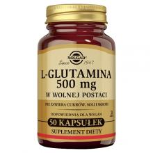 Zdjęcie produktu - SOLGAR L-glutamina w wolnej postaci 500 mg, 50 kaps.