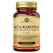 Zdjęcie produktu - Solgar Naturalny Beta Karoten 7 mg, 60 kaps.