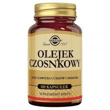 Zdjęcie produktu - SOLGAR Olejek czosnkowy 1mg - 100 kapsułek KR&Oacute;TKA DATA 31.10.2026