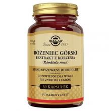 Zdjęcie produktu - SOLGAR Rhodiola R&oacute;żeniec G&oacute;rski ekstrakt z korzenia, 60 kaps. KR&Oacute;TKA DATA 31.08.2026