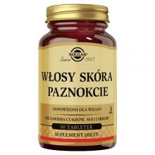 Zdjęcie produktu - SOLGAR Włosy, Sk&oacute;ra, Paznokcie, 60 tabl.