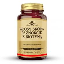 Zdjęcie produktu - Solgar Włosy Sk&oacute;ra Paznokcie z Biotyną, 120 tabl.
