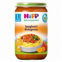 Zdjęcie produktu - HiPP Spaghetti Bolognese BIO, 250 g 