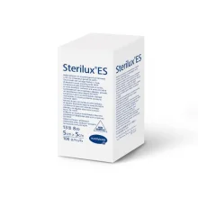 Zdjęcie produktu - STERILUX ES Kompresy gazowe niejałowe 13-nitkowe 8-warstwowe 5cm x 5cm, 100 szt. KR&Oacute;TKA DATA 01.11.2026