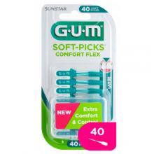 Zdjęcie produktu - SUNSTAR GUM Soft-Picks Comfort Flex Cool Mint Czyściki międzyzębowe L, 40szt.