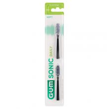 Zdjęcie produktu - Sunstar Gum Sonic Daily Wymienne końc&oacute;wki do szczoteczki sonicznej ActiVital czarne, 2szt.