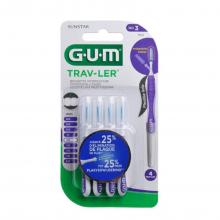 Sunstar GUM Trav-Ler Szczoteczki międzyzębowe 1,2mm (fioletowe 1512), 4 szt.