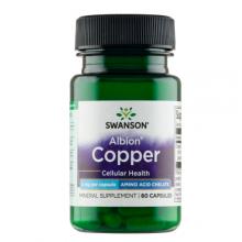 Zdjęcie produktu - SWANSON Albion Chelated Copper Chelat miedzi 2mg - 60 kapsułek 