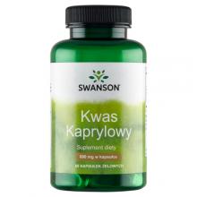 Zdjęcie produktu - SWANSON Caprylic Acid kwas kaprylowy 600mg - 60 kapsułek 