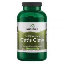 Zdjęcie produktu - SWANSON Cat's Claw Koci pazur 500mg, 250 kapsułek 