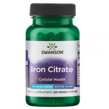 Zdjęcie produktu - SWANSON Cytrynian Żelaza 25mg - 60kaps.