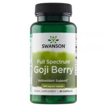 SWANSON FS Goji Berry (Wolfberry) 500mg, 60 kapsułek 