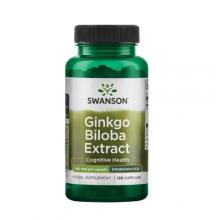 Zdjęcie produktu - SWANSON Ginkgo Biloba ekstrakt 60mg, 120 kapsułek 