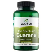 Zdjęcie produktu - SWANSON Guarana 500 mg, 100 kaps.
