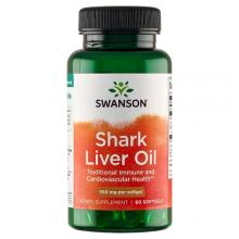 Zdjęcie produktu - SWANSON Shark Liver Oil Olej z wątroby rekina 550mg, 60 kapsułek 