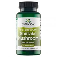 Zdjęcie produktu - SWANSON Shiitake mushroom 500mg, 60 kapsułek 