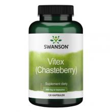 Zdjęcie produktu - SWANSON Vitex (Chasteberry) Niepokalanek pospolity 400mg - 120 kapsułek 