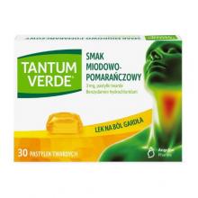 Zdjęcie produktu - TANTUM Verde 3mg Miodowo-pomarańczowe, 30 pastylek