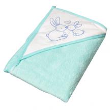 Zdjęcie produktu - TEGA BABY Okrycie kąpielowe 80x80cm KR&Oacute;LICZKI jasnozielone, 1 szt.