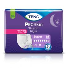 Zdjęcie produktu - Tena ProSkin Stretch Night Pieluchomajtki elastyczne Super M, 30 szt.