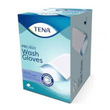 Zdjęcie produktu - Tena ProSkin Wash Gloves Jednorazowe rękawice do mycia, 175szt. USZKODZONE KARTONOWE OPAKOWANIE