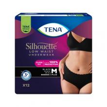 Zdjęcie produktu - Tena Silhouette Plus Black Dyskretna bielizna chłonna dla kobiet M, 12 szt.