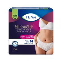 Zdjęcie produktu - Tena Silhouette Plus White Dyskretna bielizna chłonna dla kobiet M, 12 szt.