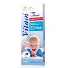 Zdjęcie produktu - Test ciążowy VITAM Strumieniowy -10 mlU/ml