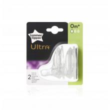 Zdjęcie produktu - Tommee Tippee Smoczek Ultra 0m+ o wolnym przepływie, 2szt.