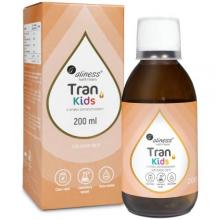 Zdjęcie produktu - Aliness Tran Kids + Wit. A 400 &micro;g o smaku pomarańczowym, 200 ml