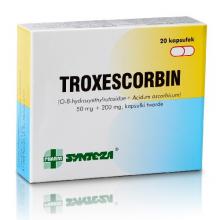 Zdjęcie produktu - Troxescorbin, 20 kapsułek - uszczelnia naczynia krwionośne i poprawia krążenie żylne