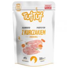 Zdjęcie produktu - TufTuf Mokra karma dla psa Kurczak z marchewką (dorosły/szczeniak), 300 g