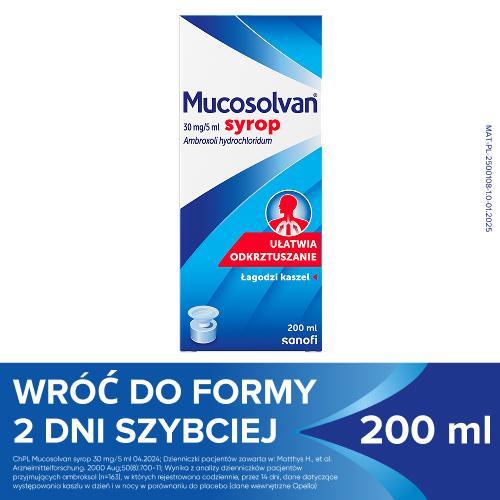 Miniaturka artykułu - Mucosolvan syrop 200ml BRAK KARTONU