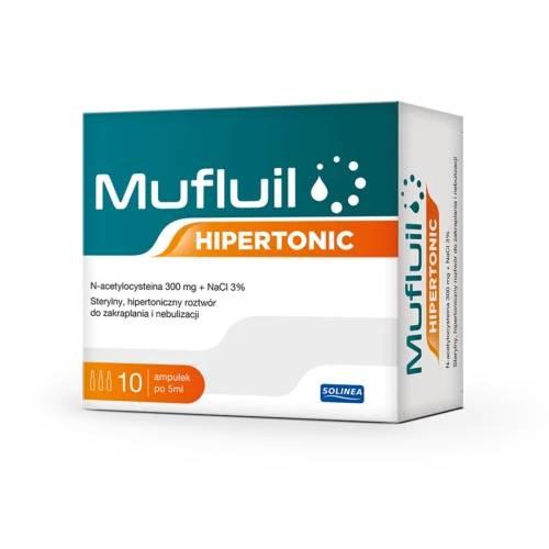 Miniaturka artykułu - Mufluil Hipertonic, 10 amp. x 5 ml - do zakraplania i nebulizacji