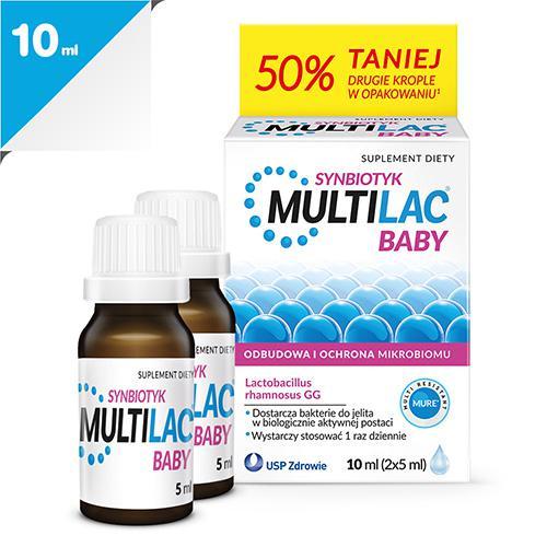 Miniaturka artykułu - Multilac Baby Krople, 2 but.x 5ml USZKODZONE TEKTUROWE OPAKOWANIE