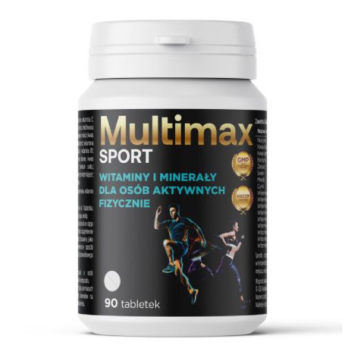 Miniaturka artykułu - Multimax Sport Witaminy i minerały dla os&oacute;b aktywnych fizycznie, 90 tabl.